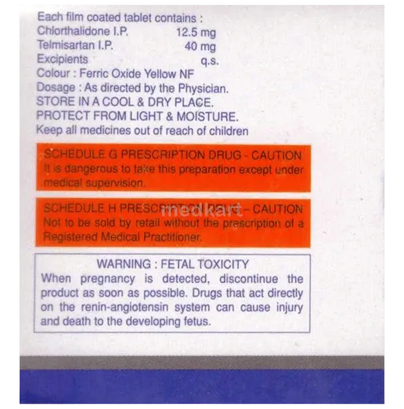 telsar ch 40/12.5mg tablet 10's